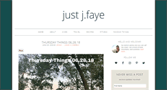 Desktop Screenshot of justjfaye.com